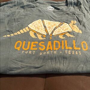 Quesadillo Gray and Orange Armadillo T-Shirt